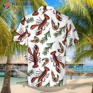 Lobster-printed Hawaiian Shirt