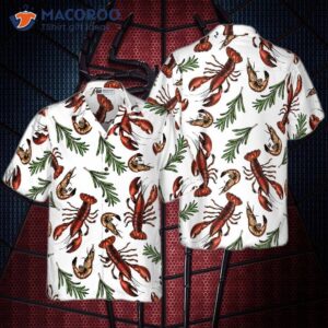 lobster printed hawaiian shirt 2