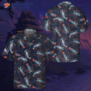 lobster with coral reef hawaiian shirt funny print shirt for and 1
