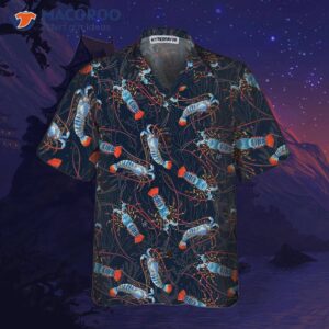 lobster with coral reef hawaiian shirt funny print shirt for and 2