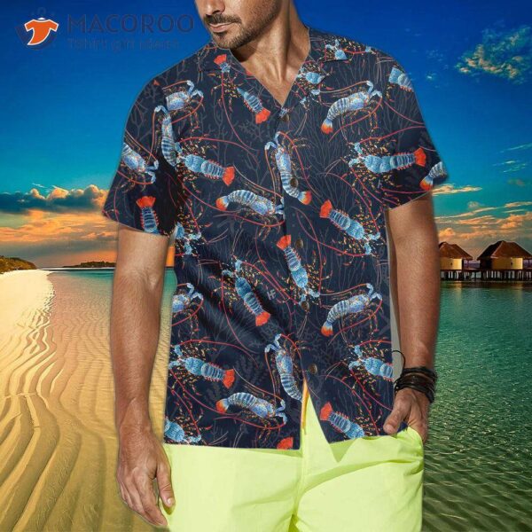 Lobster With Coral Reef Hawaiian Shirt, Funny Print Shirt For And