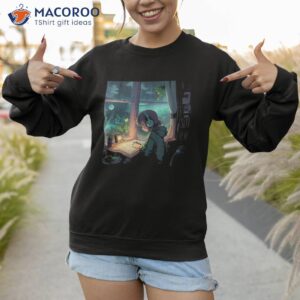 lofi anime girl headphones retro 90s vaporwave aesthetic shirt sweatshirt