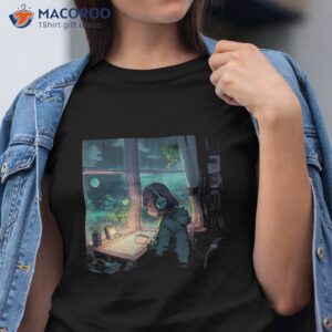 lofi anime girl headphones retro 90s vaporwave aesthetic shirt tshirt