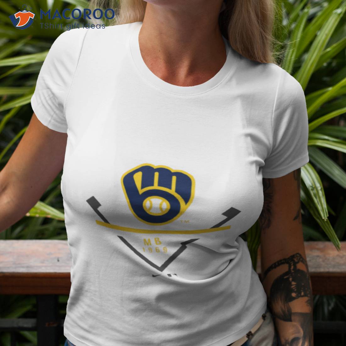 Milwaukee Brewers Steal Your Base Navy Athletic T-Shirt - S