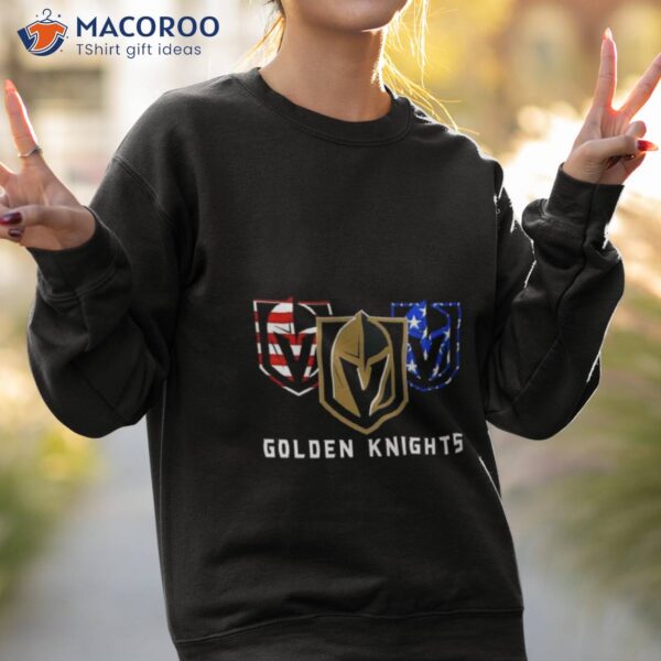 Logo Us Flag Nhl Hockey Vegas Golden Knights 2023 Shirt
