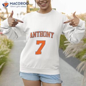 logo white carmelo anthony shirt sweatshirt