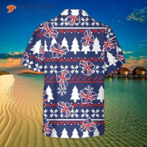 london ugly christmas pattern hawaiian shirt england flag shirt for 1