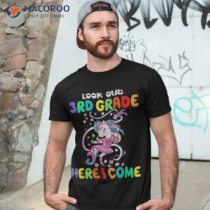 look out 3rd grade here i come unicorn back to school shirt tshirt 3