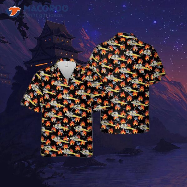 Los Angeles County Fire S-70 Firehawk Hawaiian Shirt