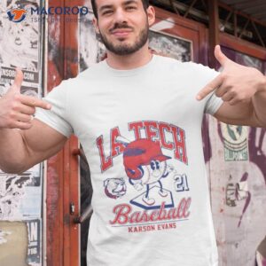 louisiana tech bulldogs karson evans 2023 ncaa baseball shirt tshirt 1