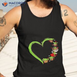 love baby yoda in heart shirt tank top 3