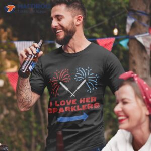 Love Her Sparklers Matching Couple 4th Of July Boyfriend Shirt