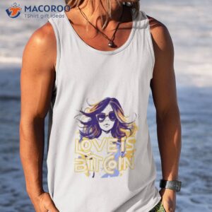 love is bitcoin womens basic shirt tank top