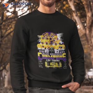 Lsu Tigers Ncaa 2023 Men’s College World Series Champions Signatures Shirt 2 lsu tigers ncaa 2023 mens college world series champions signatures shirt sweatshirt