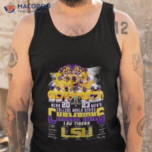 Lsu Tigers Ncaa 2023 Men’s College World Series Champions Signatures Shirt 3 lsu tigers ncaa 2023 mens college world series champions signatures shirt tank top