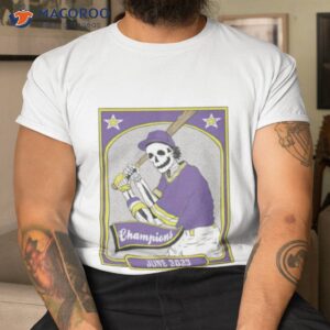lsu tigers skeleton champions june 2023 baseball card shirt tshirt