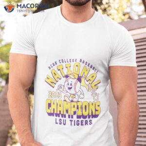 lsu tigers unisex 2023 ncaa mens baseball college world series champions cartoon t shirt tshirt
