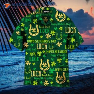 lucky charm st patrick s day green hawaiian shirts 1