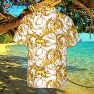 Luxurious Golden Horse Hawaiian Shirt