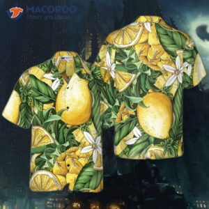luxury summer lemon and pineapple hawaiian shirt 2