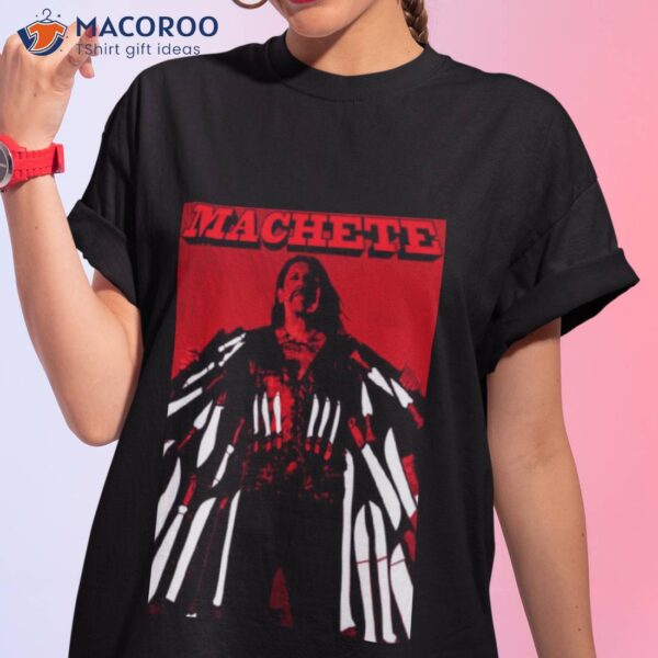 Machete Red Graphic Danny Trejo Shirt