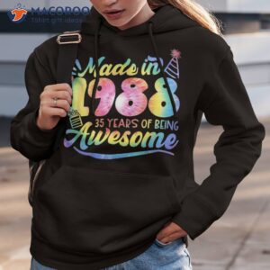 Made In 1988 Tie Dye 35 Years Of Being Awesome 35th Birthday Shirt