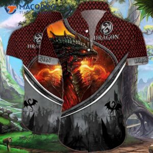 magic fire dragon hawaiian shirt 0