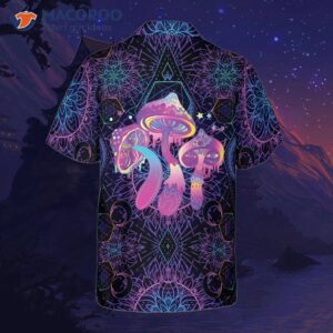 Magic Mushroom And Sacred Geometry Hawaiian Shirt