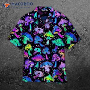 Magic Mushroom Neon Galaxy Colorful Hawaiian Shirt