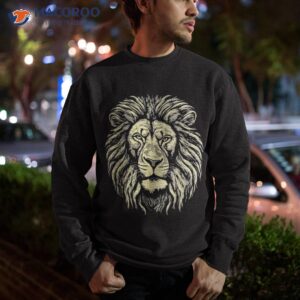 majestic lion face mane man big cat jungle king shirt sweatshirt