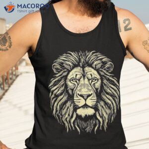 majestic lion face mane man big cat jungle king shirt tank top 3