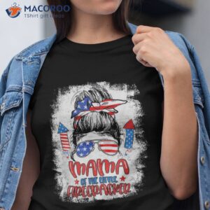 Mama Of The Little Firecracker 4th July Birthday For Mom Shirt