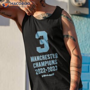 manchester champions 2022 2023 3 in a row shirt tank top 1