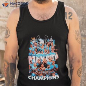 manchester city 2023 sampiyon champions shirt tank top