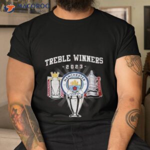 manchester city treble winners 2023 trophy t shirt tshirt