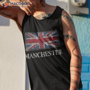 manchester england british flag faded shirt tank top 1