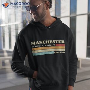Manchester England City Retro Longitude Latitude Shirt