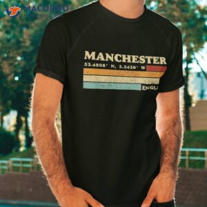 Manchester England City Retro Longitude Latitude Shirt
