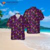 Mardi Gras-patterned Hawaiian Shirt