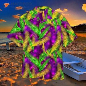 Mardi Gras-patterned Hawaiian Shirts