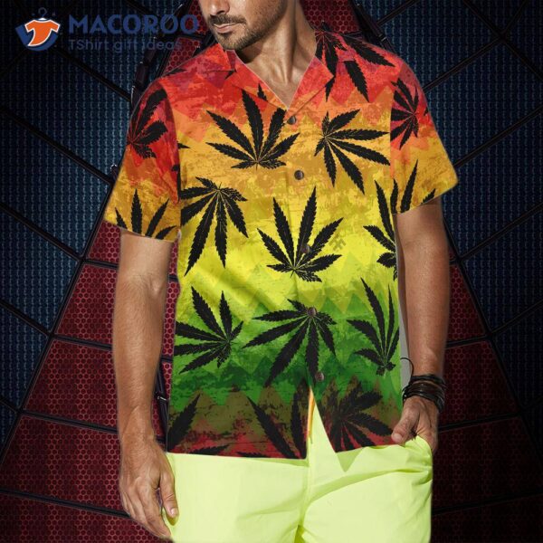 Marijuana Leaf Rasta Hawaiian Shirt