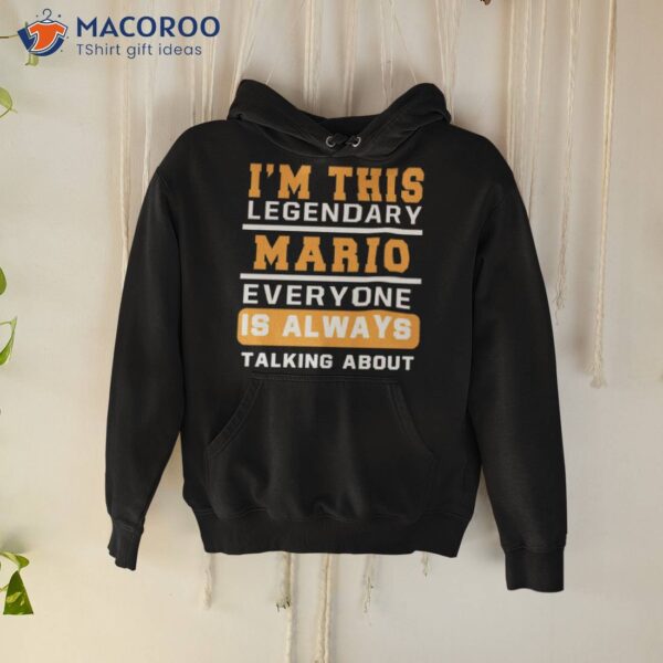 Mario Personal Name Funny Mario Shirt