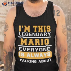 mario personal name funny mario shirt tank top