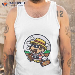 mario travel jump shirt tank top