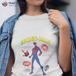 marvel spider man miles morales doodle icons shirt tshirt