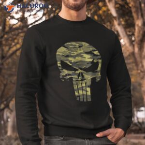 marvel the punisher camo skull symbol shirt sweatshirt