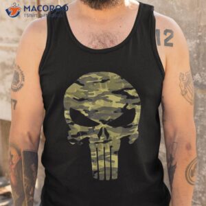 marvel the punisher camo skull symbol shirt tank top