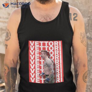 marvin vettori ufc design red shirt tank top