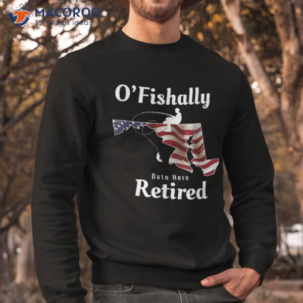 Maryland Fishing Retiret Usa Flag Patriotic Shirt