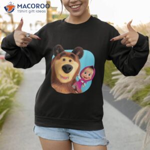 masha and the bear duo together blue shirt sweatshirt 1